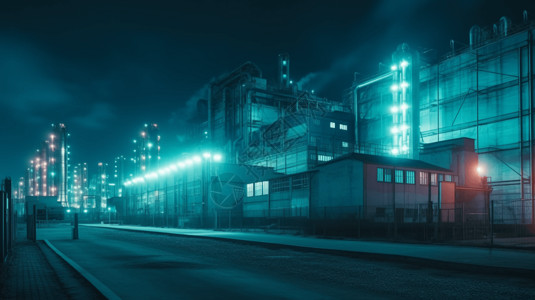 工厂的全景图背景图片