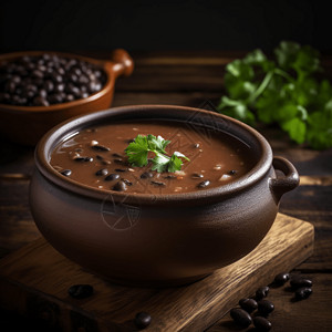 黑豆杂粮粥特色食物黑豆汤高清图片