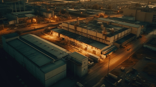 日落工业区图片