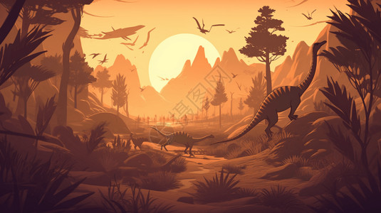恐龙冒险游戏背景图片