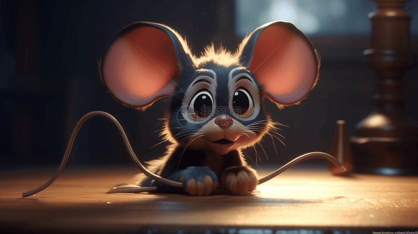 可可爱爱的小老鼠图片