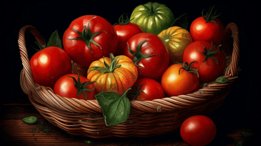 充满活力的西红柿背景图片