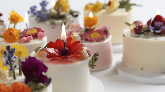 花朵蛋糕图片