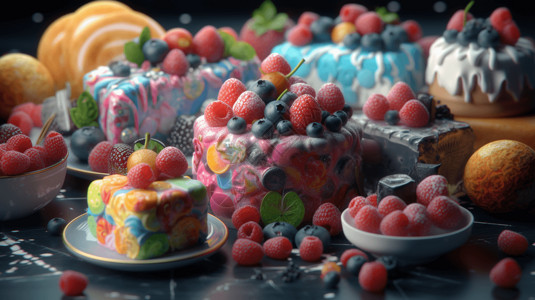 3D糖果美味的糖果背景