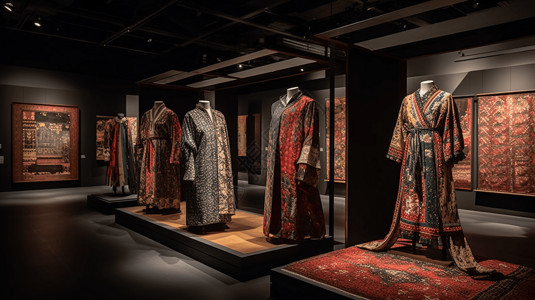 宫廷服装历史民族服饰展览背景