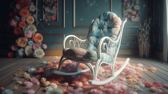 摇椅玩具彩色摇椅空间设计图片
