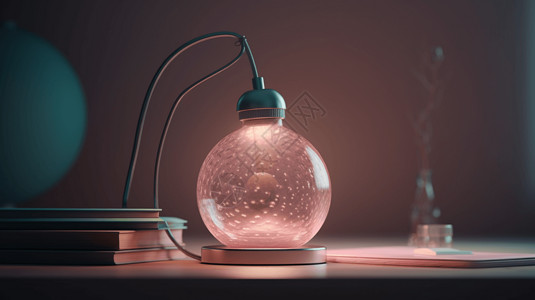 写字气泡创意台灯设计图片