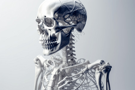 抽象的人体骨骼背景图片
