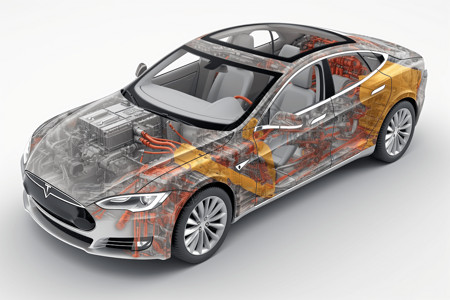 电动汽车结构汽车结构透视图设计图片