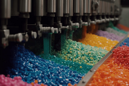 糖果工厂素材塑料零件加工生产背景