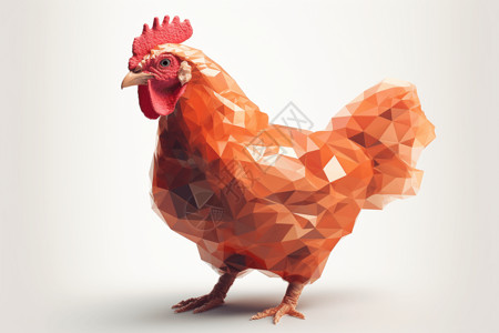 3D公鸡背景图片