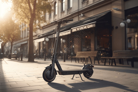 街上的电动踏板车图片
