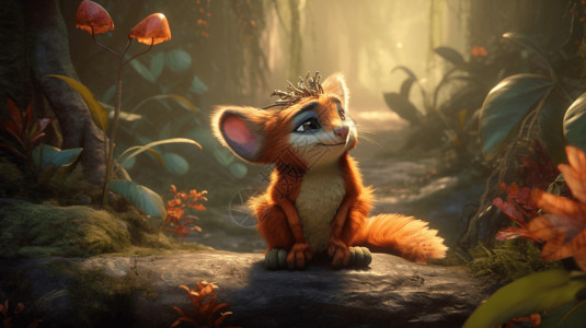 可爱的小狐狸动物背景图片