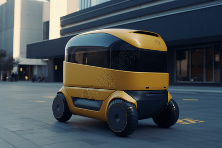 黄色机器人汽车背景图片