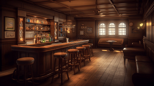 复古酒吧背景图片