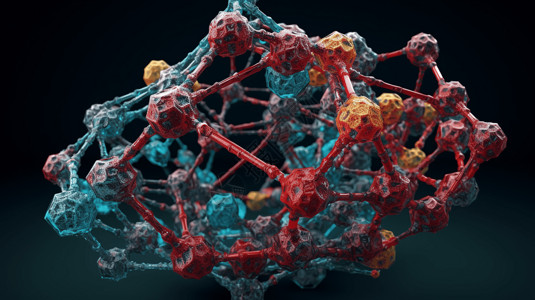 分子结构的模型背景图片