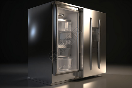 金属质感冰箱图片