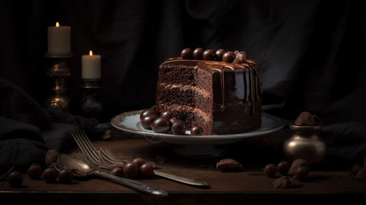 多层蛋糕多层巧克力蛋糕背景
