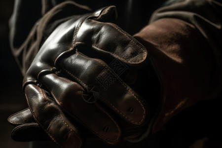 电焊工人的电焊防护手套图片