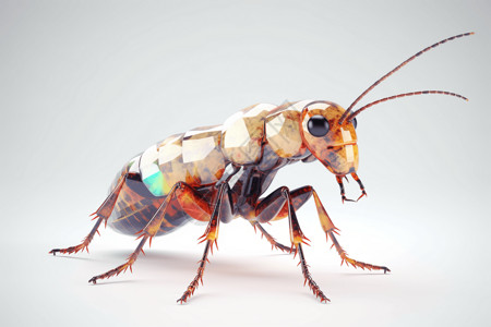 3D昆虫场景背景图片