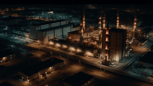 俯视工业区工厂图片