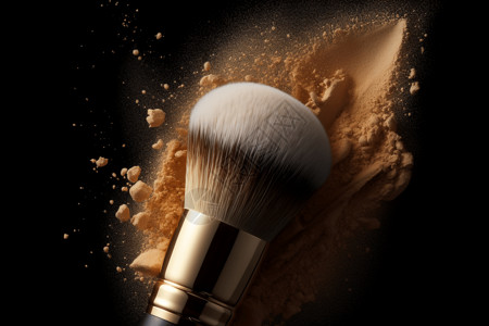 化妆刷商业图背景图片
