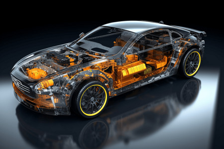 车身焊接汽车结构透视图设计图片