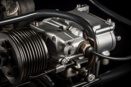液压泵高清汽车动力转向系统的剖视图设计图片