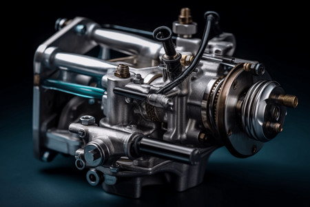 液压泵汽车动力转向系统的剖视图设计图片