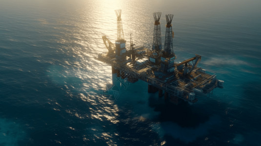 海洋石油平台石油钻井平台设计图片