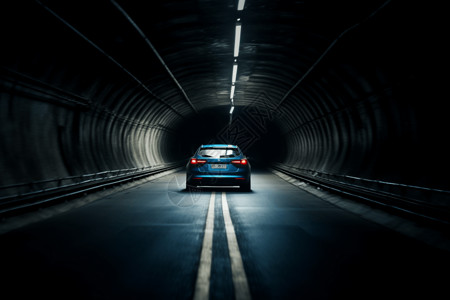 自动驾驶汽车隧道场景图片