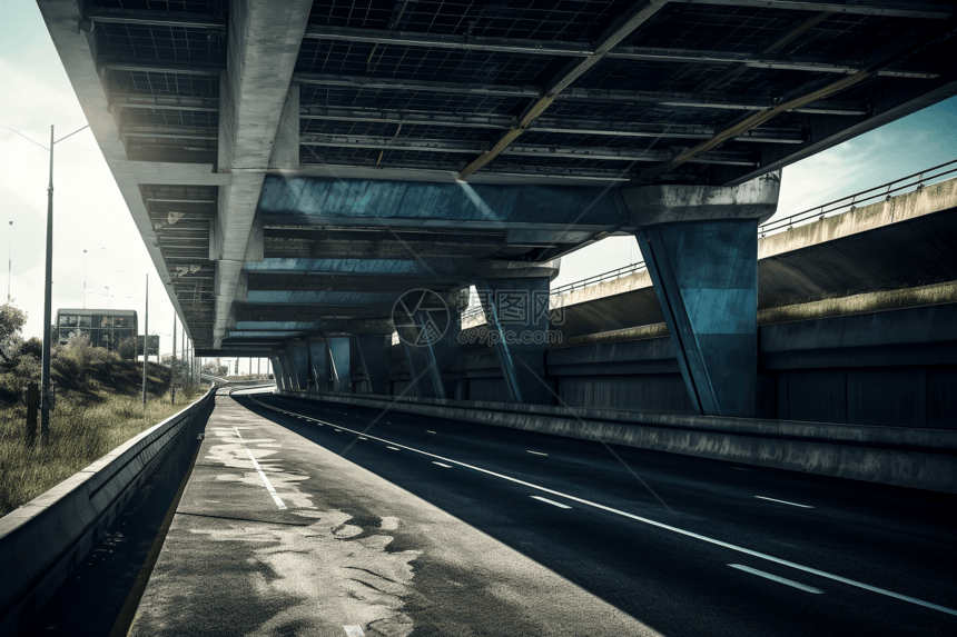 高速公路立交桥渲染图图片