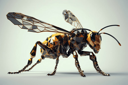 3D黄蜂图背景图片