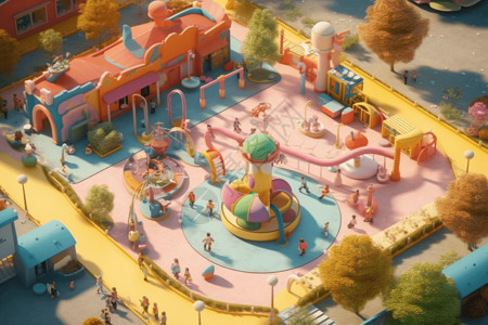 幼儿园的游乐设施背景图片