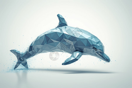 几何图案海豚背景图片