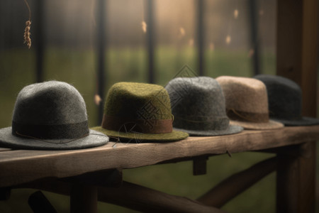 帽子装饰毛毡质感帽子插画