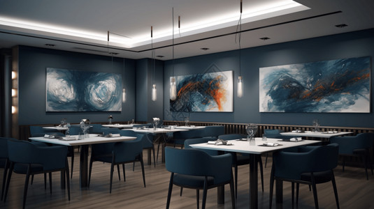 餐厅明亮现代化自助餐厅设计图片