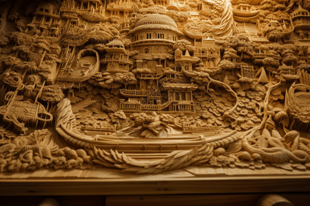 传统文化木雕背景图片