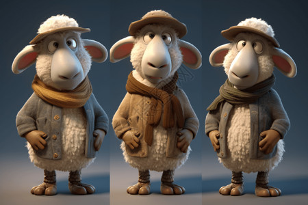 毛毡动物视角-羊图片