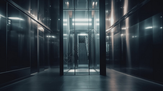 电梯门设计透明升降梯现代设计背景