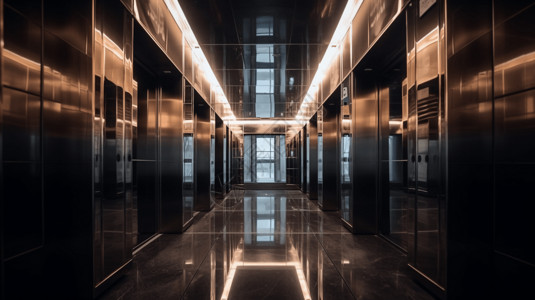 现代电梯内部图片