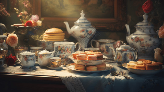 茶会上的茶壶图片