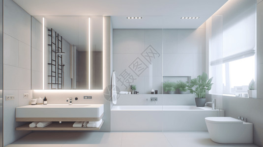浴缸图片高级白色酒店卫浴背景