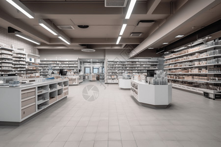 超市物品素材医院药房场景设计设计图片