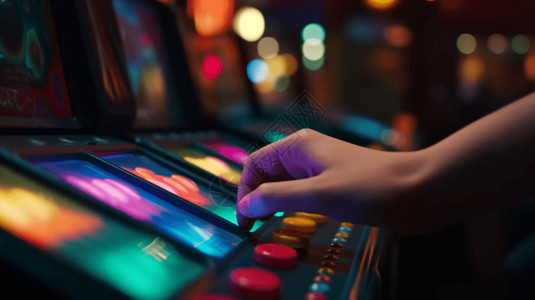 彩色按钮素材街机游戏上的彩色按钮背景