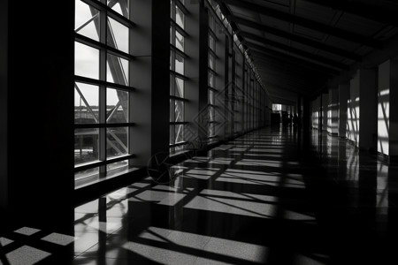 机场安静的走廊图片
