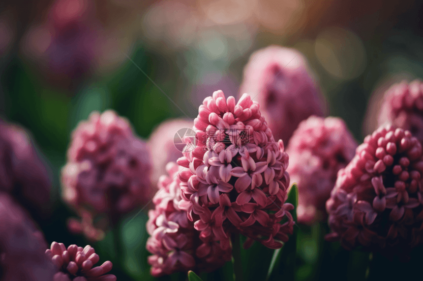 花园里的粉色花朵图片