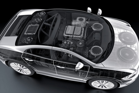 汽车空调系统汽车透视图设计图片