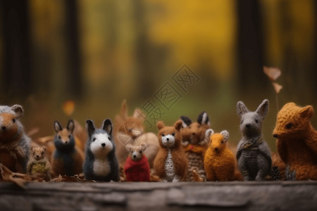 小动物玩具羊毛填充高清图片