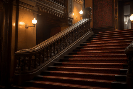 音乐厅大楼梯的细节图片